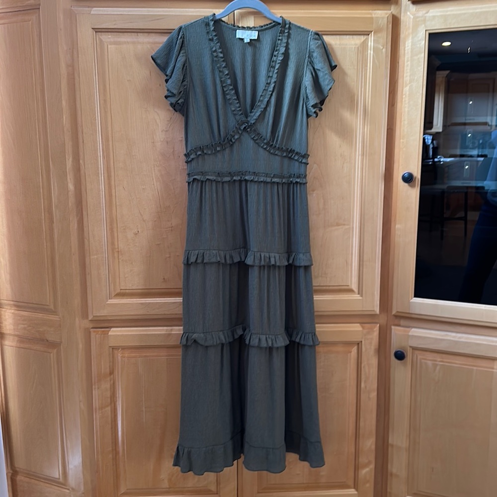 PINCH Green Ruffle Dress